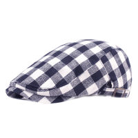 TOHUIYAN Plaid Cotton Newsboy Caps for Men Women Leisure Boinas Gatsby Hat Summer Sun Protection Golf Hats Driver Cabbie Cap