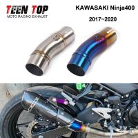 Ninja400 Middle Pipe Motorcycle Exhaust Mid Link Pipe For Kawasaki Ninja400 Z400 Exhaust 2017 2018 2019 2020 2021 2022