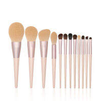 ชุดแปรงแต่งหน้า 12 ชิ้นคอนซีลเลอร์อายแชโดว์ Handle Face Eye Makeup Brush Kit สำหรับเด็กผู้หญิง