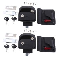 2X RV Entry Door Lock Push-Type Door Locks R3 Mechanical Door Lock for RV Caravan Boat Motorhome Accessories