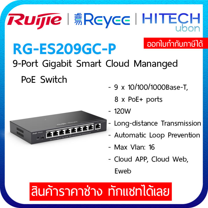 ประกัน-3ปี-ruijiereyee-es205gc-es206gc-es209gc-es218gc-gigabit-smart-cloud-mananged-poe-switch-สวิต-พีโออี-ควบคุมผ่านคลาวด์-kit-it