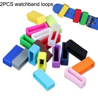 2PCS Candy Color Soft Silicone Watch Strap Loops 12 14 16 18 19 20 21 22 24 26 Watchband Rubber Ring Loop Wristband Clasp Holder