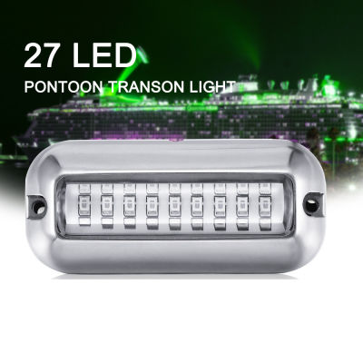 ไฟสแตนเลส LED 27ชิ้น,ไฟ Stern เรือท้องแบนใต้น้ำอุปกรณ์เสริมทางทะเลไฟกันน้ำ