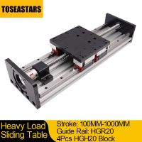 Heavy Load Slide table 100MM-1000MM Stroke Platform Double Guide Rail HGR20 4PCS Slider 20MM Sliding Linear module Ballscrew CNC Furniture Protectors