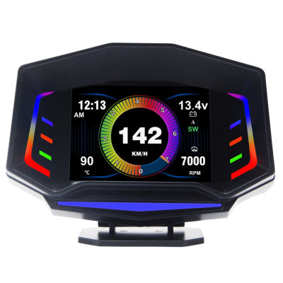 ZP Ap-8 Hud Head-Up Display Obd2 Gps Slope Meter สมาร์ทเกจ Dual ระบบขับรถคอมพิวเตอร์ดัดแปลงอุปกรณ์เสริม