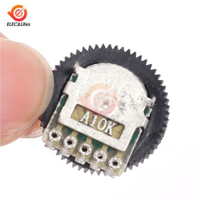10Pcs A103 10K Mini Duplex Gear Potentiometer Dial 16x2mm 5 Pin for Radio MP3/MP4 Volume Adjustment Switch Potentiometers