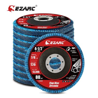 EZARC 5/10 Pcs Set Flap Discs 115mm T29 Zirconia Grinding Wheels 40/80 Grit Professional Flap Discs Sanding For Angle Grinder