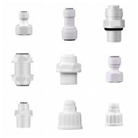 ◑☼ 10Pcs Straight RO Water Fitting Male Female Thread 1/4 3/8 Coupling Hose PE Pipe Connector Water Filter Reverse Osmosis Parts