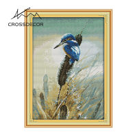 Crossdecor Cross Stitch ชุด Dmc ผ้าฝ้ายชุดรูปแบบสัตว์ใหม่มาถึง11CT 14CT หัตถกรรม Handmade Diy เย็บปักถักร้อยชุดตกแต่งสำหรับ Sala Wall - River และ Kingfisher