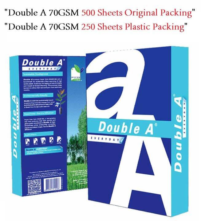 Double A Everyday Copy Paper 70GSM 500 Sheets ORIGINAL Or 250 Sheets ...