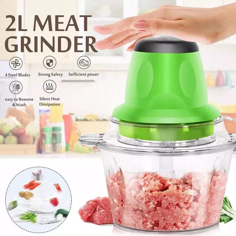 2L Electric Meat Grinder Chopper Shredder Food Chopper Multi