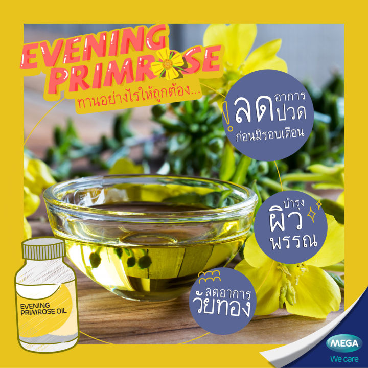 mega-evening-primrose-100-แคปซูล-บรรเทาอาการวัยทอง-บำรุงผิวพรรณ-บรรเทาอาการโรคผิวหนัง-บรรเทาอาการปวดประจำเดือน