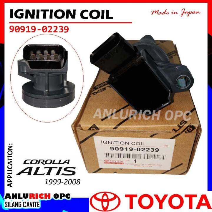 TOYOTA IGNITION COIL for Toyota Corolla Altis 19992008 PN 9091902239