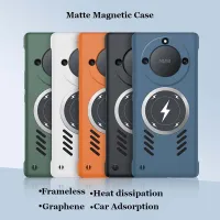 Frameless Graphene Heat dissipation Car Magnetic Adsorption Case For Honor X40 X40i X30 X30i X20 Max Back Magsafing Wireless Charging Bumper Shell Cover Protector