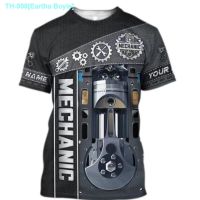 ㍿ Eartha Boyle Summer the new 3 d digital city boy overhaul repair machine mechanical rock personality social dazzle cool T-shirt