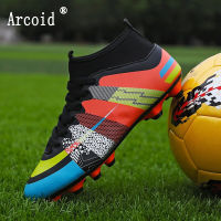 Arcoid คอรองเท้าฟุตซอลสำหรับเด็กรองเท้าฟุตบอลสำหรับผู้ชายฟุตบอลเด็กรองเท้าบู๊ทแฟชั่นรองเท้ากีฬาขนาด 31-43