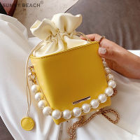 Luxury Pearl Small Women Bag New Fashion Shoulder Bag Messenger Handbag Box Shape PU Leather Crossbody Bags