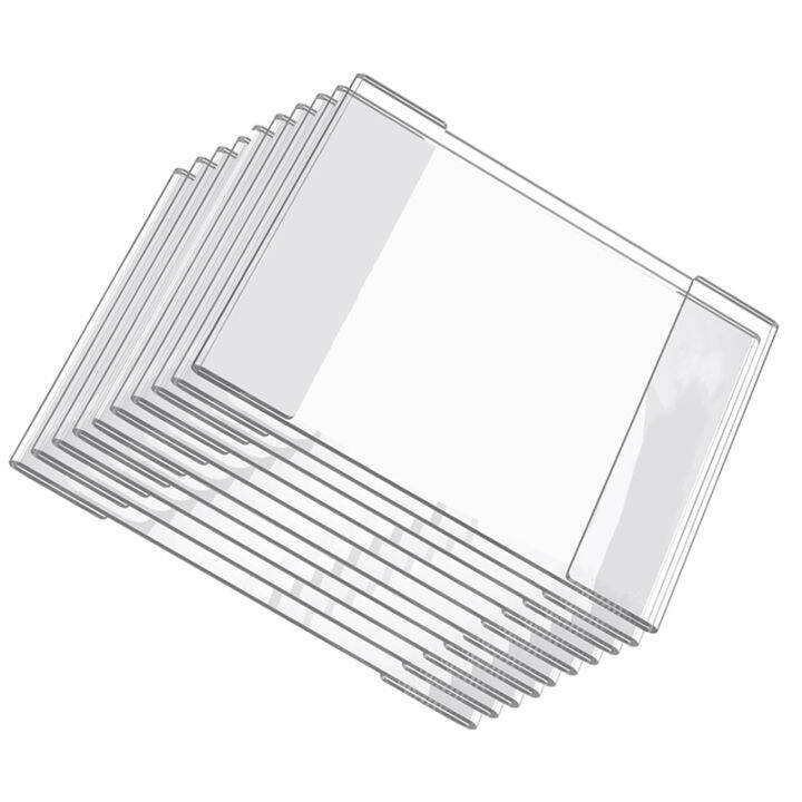 10pcs-sign-holders-with-double-sided-adhesive-tape-clear-acrylic-for-wall-sign-memo-document-menus-display