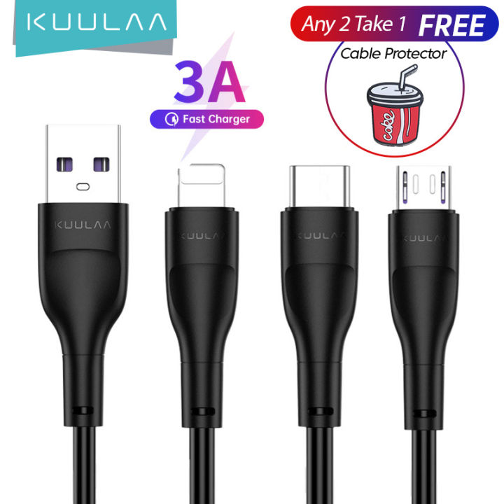 KUULAA Dây sạc Durable USB Cable Micro USB Cable Fast Charging Cable  Android Mobile Phone Type