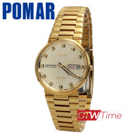 Pomar นาฬิกาข้อมือผู้ชาย สายสแตนเลส รุ่น PM78045GG01 (สีทอง / หน้าปัดสีทอง )