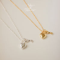 She with Cheewa | silver925 | padlock necklace สร้อยคอเงินแท้ มินิมอล ห้อยจี้กุญแจ และแม่กุญแจ