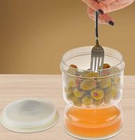 Pickles Jar Dry and Wet Dispenser Olives Hourglass Jar Container for Home Kitchen Making Juice Separator 2022 Bar Wine Tools