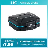 JJC เคส SD การ์ด Micro SD กระเป๋าเก็บบัตรพร้อมการ์ดอุปกรณ์กำจัดกล่องเก็บน้ำเปลือกแข็งสำหรับ4 SD &amp; 4 Micro Sd/ การ์ด TF