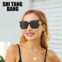 2022 New Big Frame Trendy Luxury Female Sunglasses Women Fashion nd HD Men Shades Double B Temple Sun Glasses Ladies Eyewear