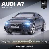 JKM 1:32 Audi แบบ A7รถโลหะผสมเสียงและไฟแบบคงที่ยานพาหนะของเล่นจำลองของขวัญงานอดิเรกแบบสะสม