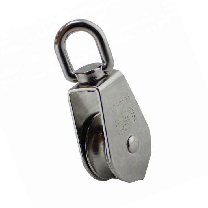 1PCS 304 Stainless Steel Single Swivel Pulley 32mm 50mm Heavy Duty
