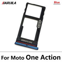 ซิม SD การ์ดถาดสำหรับ Motorola Moto One Macro Action Action G100ฟิวชั่น G60S ที่ใส่ซิมกระเป๋าเก็บบัตรเต้ารับตัวแปลงใส่ถาดใส่ซิมอะไหล่ LKT37123