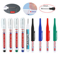 4pcs Long Head Oil Markers Pens Waterproof Multi-purpose Deep Hole Metal Thin Marker Pen Green/Red/Black/Blue Ink