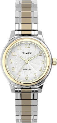 Timex Womens Classic 28mm Expansion Band Watch Two-Tone