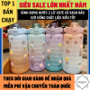 Bình nước 2lít nữ cute tặng kèm sticker có vạch báo giờ uống nước tiện lợi - ảnh sản phẩm 1