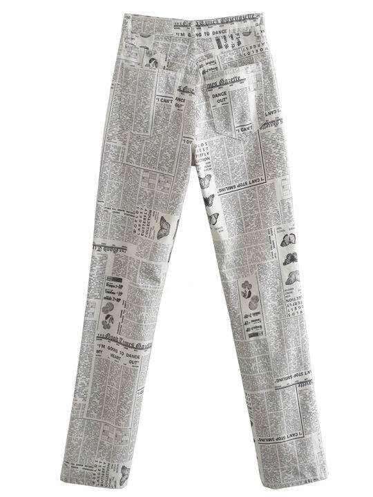 2022-summer-newspaper-printed-women-straight-pant-long-chic-ladies-trousers-harajuku-high-waist-zipper-female-vintage-streetwear