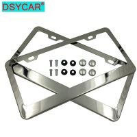 [YOMI Automotive Products] DSYCAR 2ชิ้น/เซ็ตกรอบป้ายทะเบียนบางรถป้ายทะเบียนผู้ถือครอบคลุมสำหรับรถยนต์สากลสหรัฐมาตรฐาน