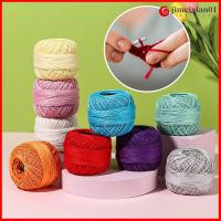 JIMEIXIAN01 สีสัน ถัก ถักนิตติ้ง DIY ผ้าฝ้ายแท้ ลูกไม้ผ้าขนสัตว์ วอลเล่ เส้นด้าย