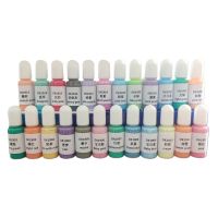 24สีคริสตัลอีพ็อกซี่PigmentเรซินยูวีDye DIYเครื่องประดับสีศิลปะหัตถกรรมสีแห้งสีผสมLiquid