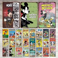 Vintage Wall Decor ป้ายโลหะ Mickey Mouse-เหมาะสำหรับห้องเด็กและตกแต่งบ้าน