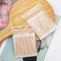 ✤◕℗ 100pcs Disposable Ultra-small Double head Cotton Swab Brush Lint Free Micro Brushes Wood Cotton Eyelash Extension Removing Tools