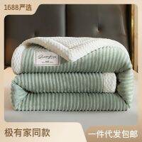 สำนักงานผ้าห่มกำมะหยี่นมหนาสามชั้นสีทึบสองใช้ในครัวเรือนผ้ากำมะหยี่ Blanketsish819