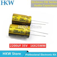 10pcs NICHICON 2200UF 35V 16X25mm FW Series Electrolytic Capacitors Hi-Fi Audio Capacitor New and Original 35V2200UF 16x25MM