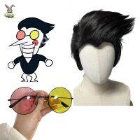 Spamton Cosplay Glasses Spamton Wig Pink Yellow Round Glasses