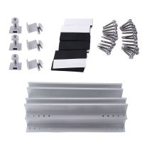 Solar Bracket Aluminium Alloy 30cm MiNi Rail Solar Bracket 6 Rails + 4 Side Press + 2 Medium Press