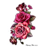 Pink Rose Flower Waterproof Temporary Tattoos Women Temporary Tattoo Henna Tattoo Stickers Fake Tattoo Sleeves Tatoo Men