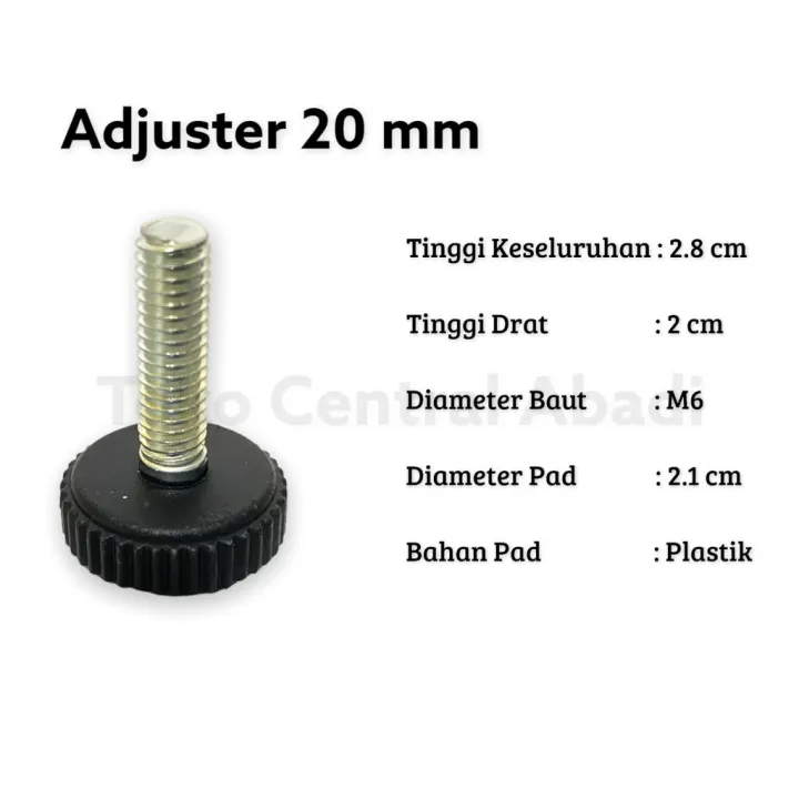 Stabil Kaki Kursi Kaki Sofa Kaki Bangku Adjuster 20 M6 Adjuster