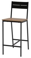 SANDSBERG Bar stool, black/brown stained, 63 cm (ซันด์เบรย์ เก้าอี้บาร์, ดำ/ย้อมสีน้ำตาล, 63 ซม.)