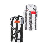 【 Ready Stock】2022 Collingwood Magpies Mens ANZAC Guernsey Rugby Jersey S-2XL