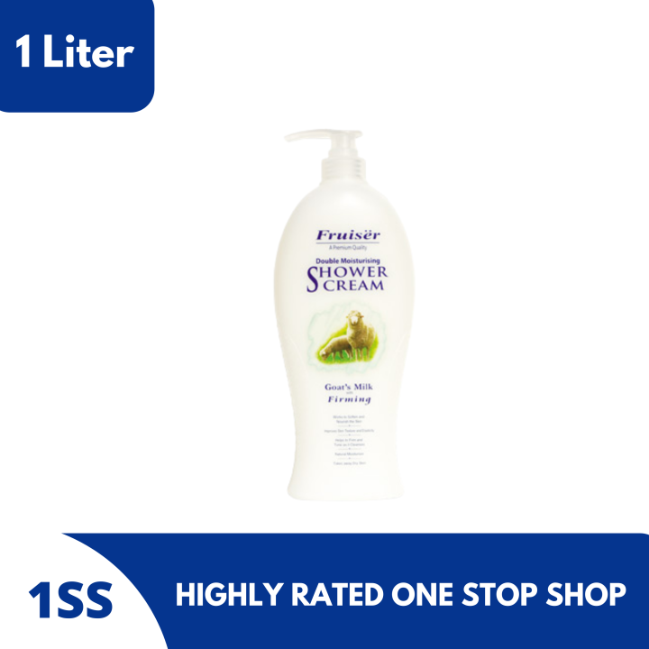 Fruiser Double Moisturising Shower Cream Goat's Milk Firming, 1Liter