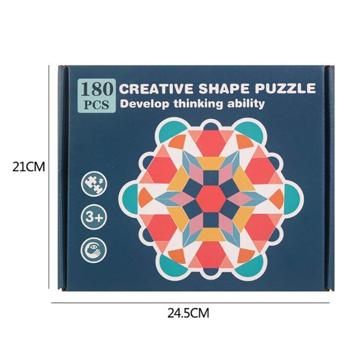 ของเล่นไม้-tangram-180-ชิ้นสร้างสรรค์รูปร่างปริศนา-ปริศนา-ปริศนาสำหรับเด็ก-ของเล่นก่อนวัยเรียน-tangram-ของเล่นเด็ก-3-ถึง-6-ปี-sarran